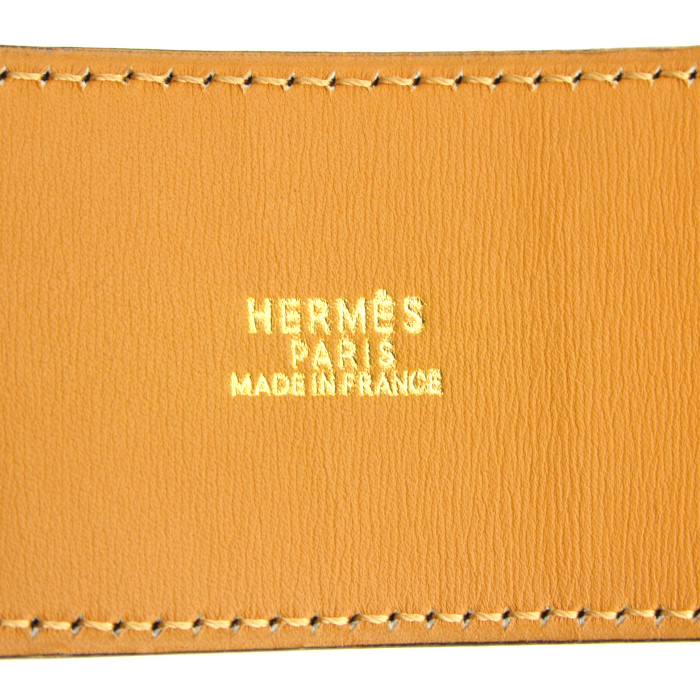 Cintura Hermes Médor in pelle box nera - Detail D1
