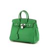 Hermes Birkin 25 cm handbag in green Bamboo Swift leather - 00pp thumbnail