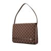 Bolso para llevar al hombro Louis Vuitton Tribeca en lona a cuadros revestida marrón y cuero esmaltado marrón - 00pp thumbnail