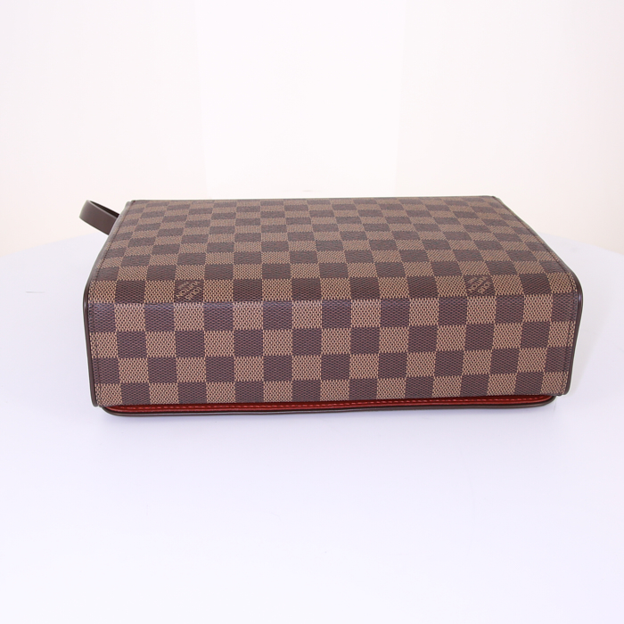 Louis Vuitton Tribeca shoulder bag in brown damier canvas and brown - Detail D4
