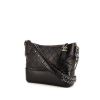 Chanel Gabrielle  shoulder bag in black quilted leather and black leather - 00pp thumbnail