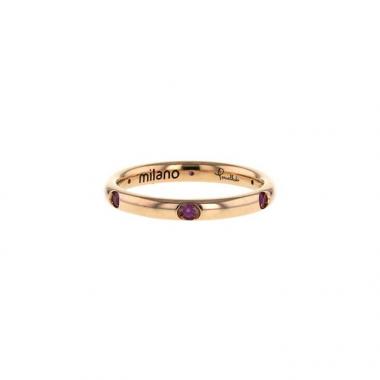 Bague Pomellato Lucciole en or rose et rubis