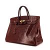 Hermes Birkin 40 cm handbag in brown alligator - 00pp thumbnail