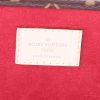 Malle Louis Vuitton petit modèle en toile monogram enduite marron et cuir naturel - Detail D3 thumbnail