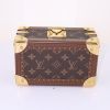Louis Vuitton small model trunk in brown monogram canvas and natural leather - Detail D4 thumbnail