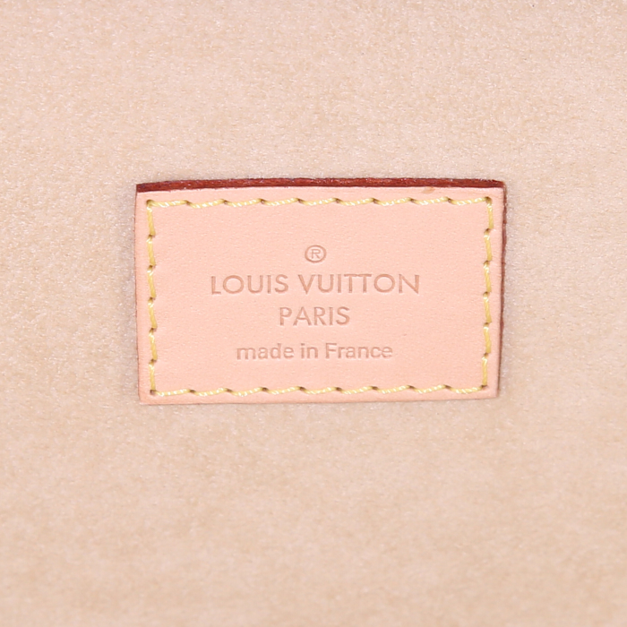 Louis Vuitton small model trunk in brown monogram canvas and natural leather - Detail D3