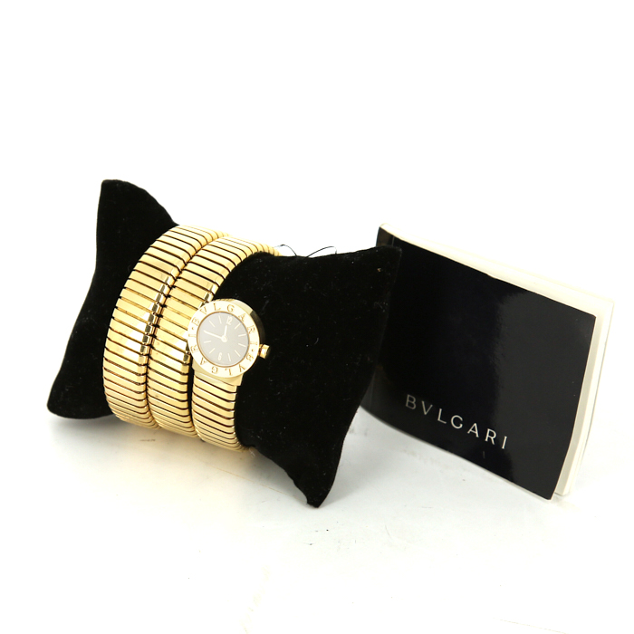 Bulgari Tubogas watch in yellow gold Ref:  BB191T Circa  1998 - Detail D2