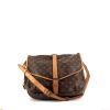 Louis Vuitton Saumur medium model shoulder bag in monogram canvas and natural leather - 360 thumbnail