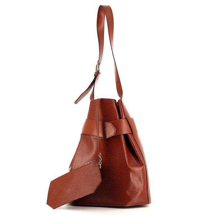 Brown Louis Vuitton Epi Sac dEpaule Bucket Bag