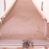 Hermes Herbag handbag in beige and black canvas and natural leather - Detail D2 thumbnail