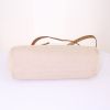 Hermes Herbag handbag in beige and black canvas and natural leather - Detail D4 thumbnail