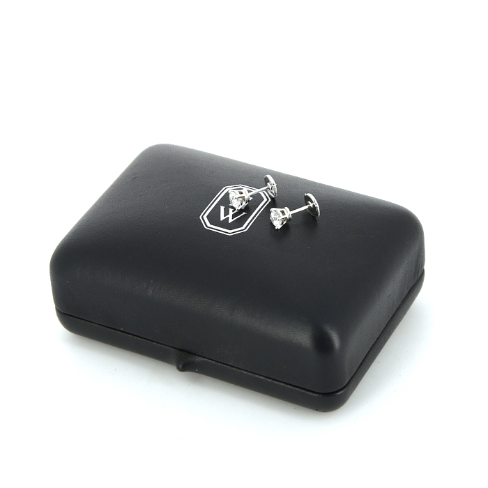 Orecchini a perno Harry Winston in platino e diamanti - Detail D2