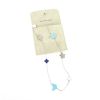 Van Cleef & Arpels Lucky Alhambra long necklace in white gold,  turquoise and lapis-lazuli, in mother of pearl and in mother of pearl - Detail D2 thumbnail