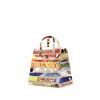 Hermes shopping bag in blue, orange and green tricolor plastic and silk - 00pp thumbnail