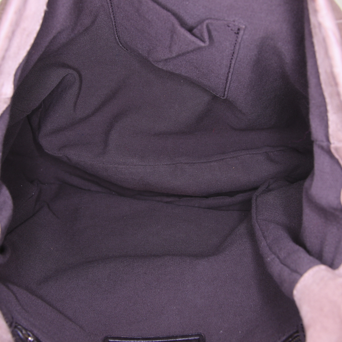 Borsa Saint Laurent Besace Messenger in camoscio marrone simil coccodrillo - Detail D2