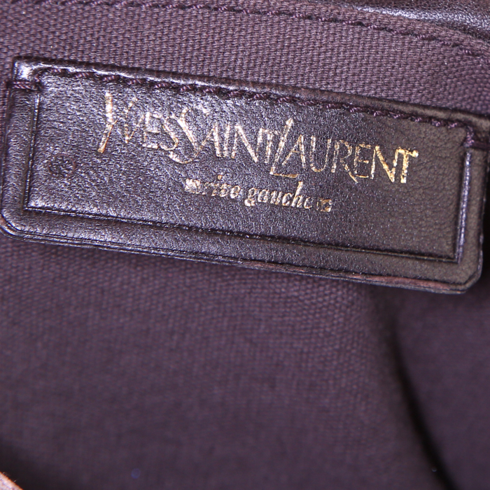 Sac à main Saint Laurent Besace Messenger en daim marron - Detail D3