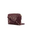 Balenciaga shoulder bag in plum leather - 00pp thumbnail