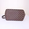 Louis Vuitton Bergamo handbag in brown damier canvas and brown leather - Detail D5 thumbnail