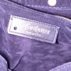 Yves Saint Laurent Muse Two large model handbag in black patent leather and black suede - Detail D3 thumbnail