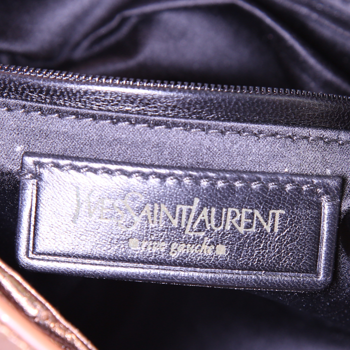 Sac à main Saint Laurent Bow en cuir bronze - Detail D3