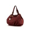 Fendi Selleria handbag in burgundy grained leather - 00pp thumbnail