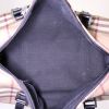 Burberry handbag in Haymarket canvas and black patent leather - Detail D2 thumbnail