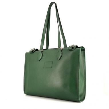Hermès shopping bag in green epsom leather