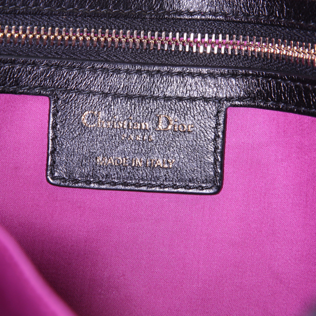 Borsa a tracolla Dior Milly La Forêt in pelle trapuntata nera - Detail D4