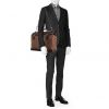 Bolsa de viaje Louis Vuitton West End en lona a cuadros ébano y cuero marrón - Detail D2 thumbnail