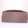 Louis Vuitton West End travel bag in ebene damier canvas and brown leather - Detail D5 thumbnail