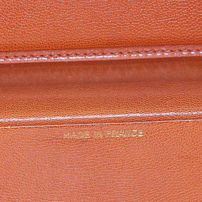 Borsa da viaggio Hermès Vintage in crine di cavallo intrecciato beige e pelle gold - Detail D4
