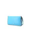 Pochette Valentino Garavani Rockstud in pelle blu decorazioni con borchie - 00pp thumbnail