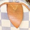 Louis Vuitton Speedy 35 handbag in azur damier canvas and natural leather - Detail D3 thumbnail