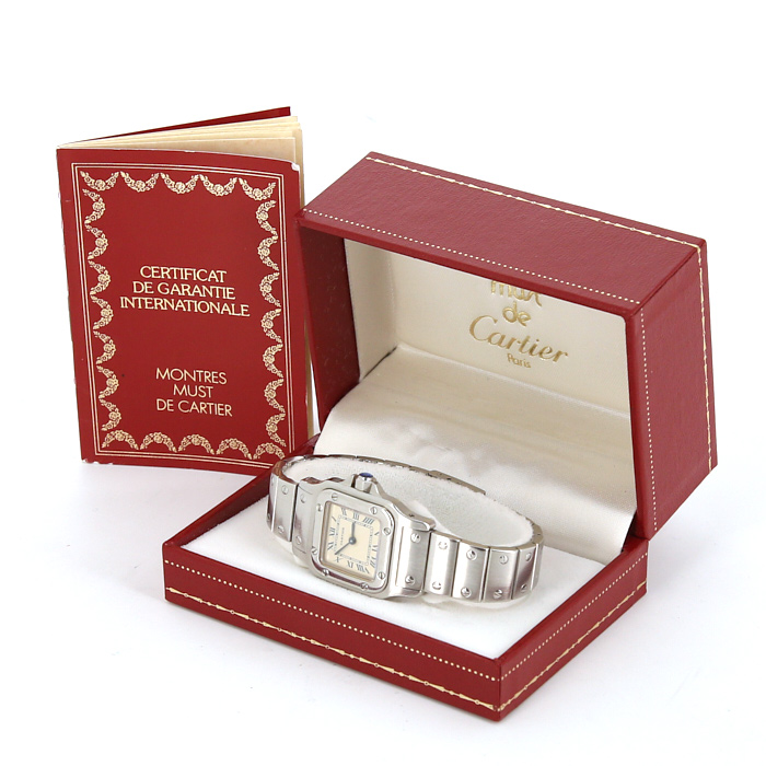 Orologio Cartier Santos in acciaio Circa  1994 - Detail D2