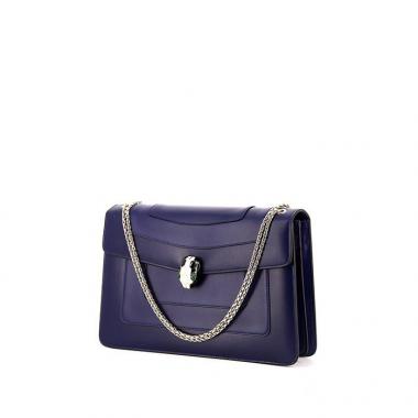 Borsa Bulgari in pelle blu