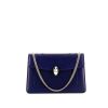 Bulgari Serpenti Forever medium model handbag in blue leather - 360 thumbnail