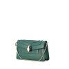 Bulgari Serpenti handbag in green leather - 00pp thumbnail