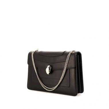 Bolso de mano Bulgari en cuero negro