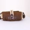 Dior Flight handbag in brown leather and beige sheepskin - Detail D4 thumbnail