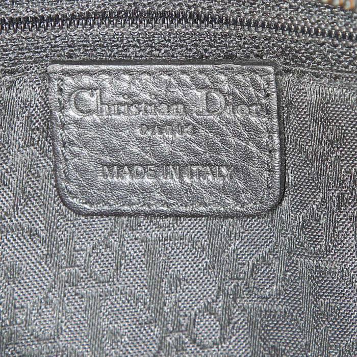 Borsa da spalla o a mano Dior Gaucho in pelle nera - Detail D3