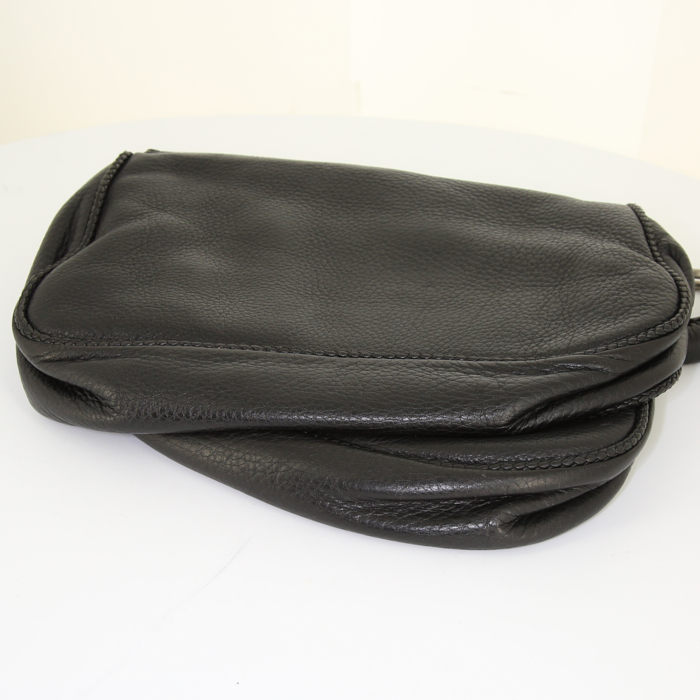 Borsa da spalla o a mano Dior Gaucho in pelle nera - Detail D5