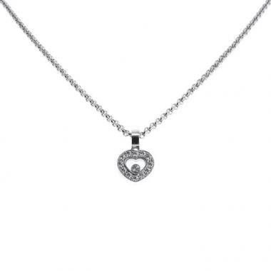 Collier Chopard Happy Diamonds en or blanc et diamants