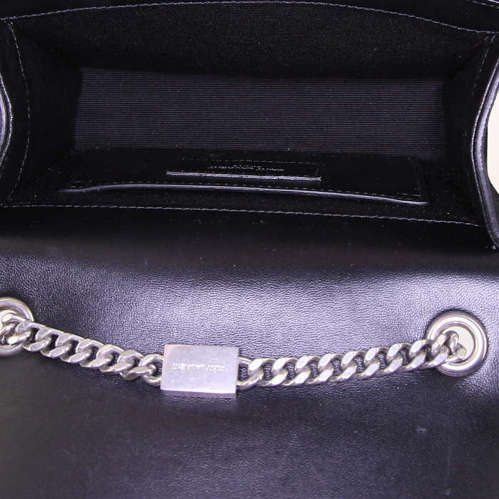 Borsa a tracolla Saint Laurent Kate in camoscio nero - Detail D2