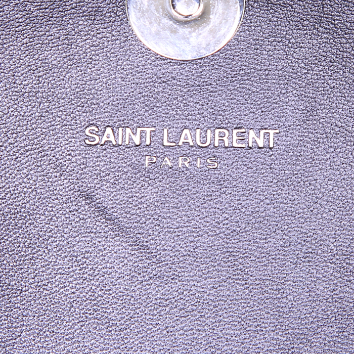 Borsa a tracolla Saint Laurent Kate in camoscio nero - Detail D3