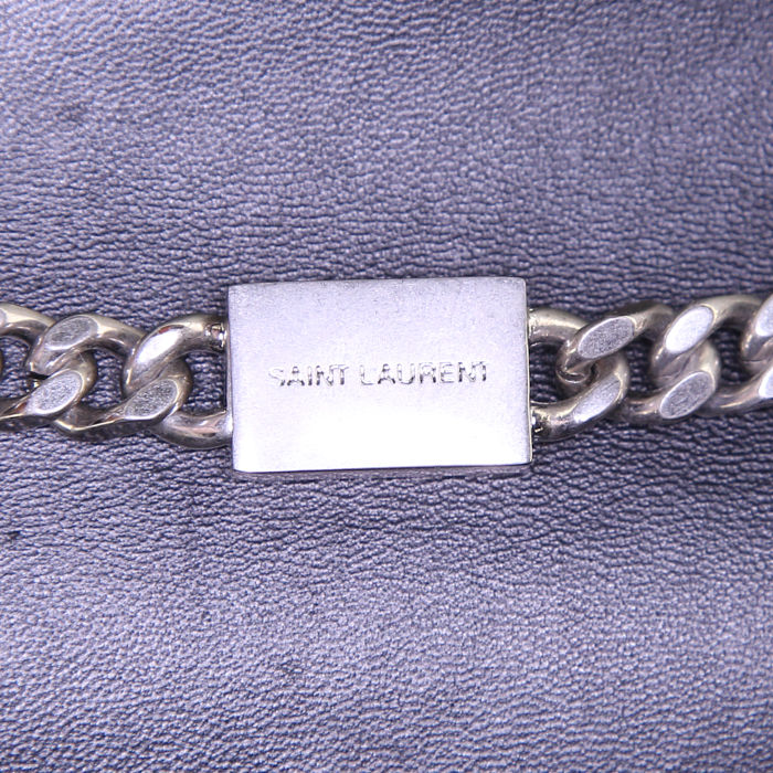 Sac bandoulière Saint Laurent Kate en daim noir - Detail D4