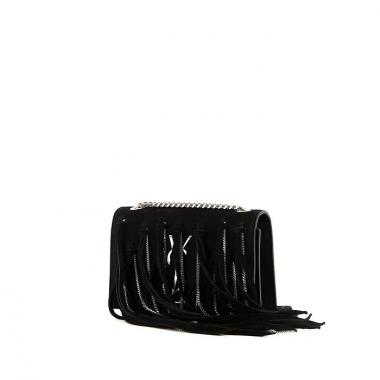 Borsa a tracolla Saint Laurent Kate in camoscio nero