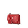 Saint Laurent Sunset shoulder bag in red leather - 00pp thumbnail
