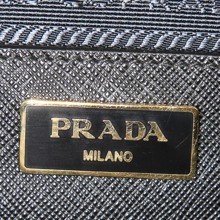 Prada Galleria handbag in black leather - Detail D3