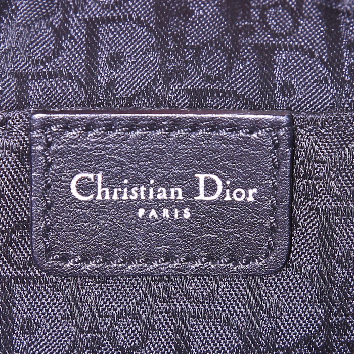 Sac à main Dior Vintage en cuir noir - Detail D3