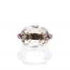 Pomellato Pin Up ring in pink gold,  diamonds and ruby and in rock crystal - 360 thumbnail